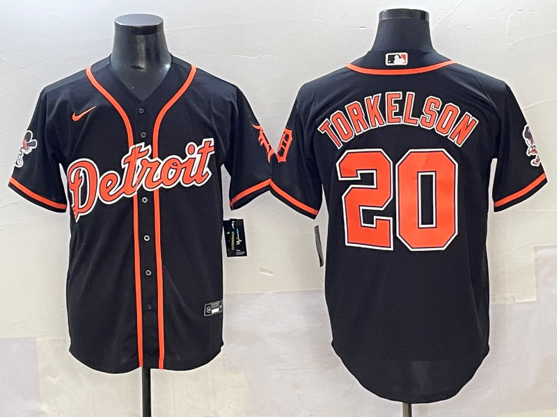 Men's Detroit Tigers Spencer Torkelson #20 Black Limited Player Jersey
