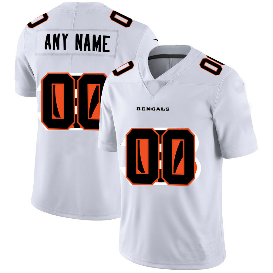 Custom1 Cincinnati Bengals White Team Big Logo Vapor Untouchable Limited Jersey1 American Stitched Football Jerseys