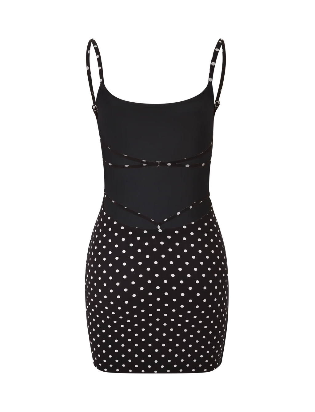 MINERVA MINI DRESS 2.0 - BLACK POLKA DOT