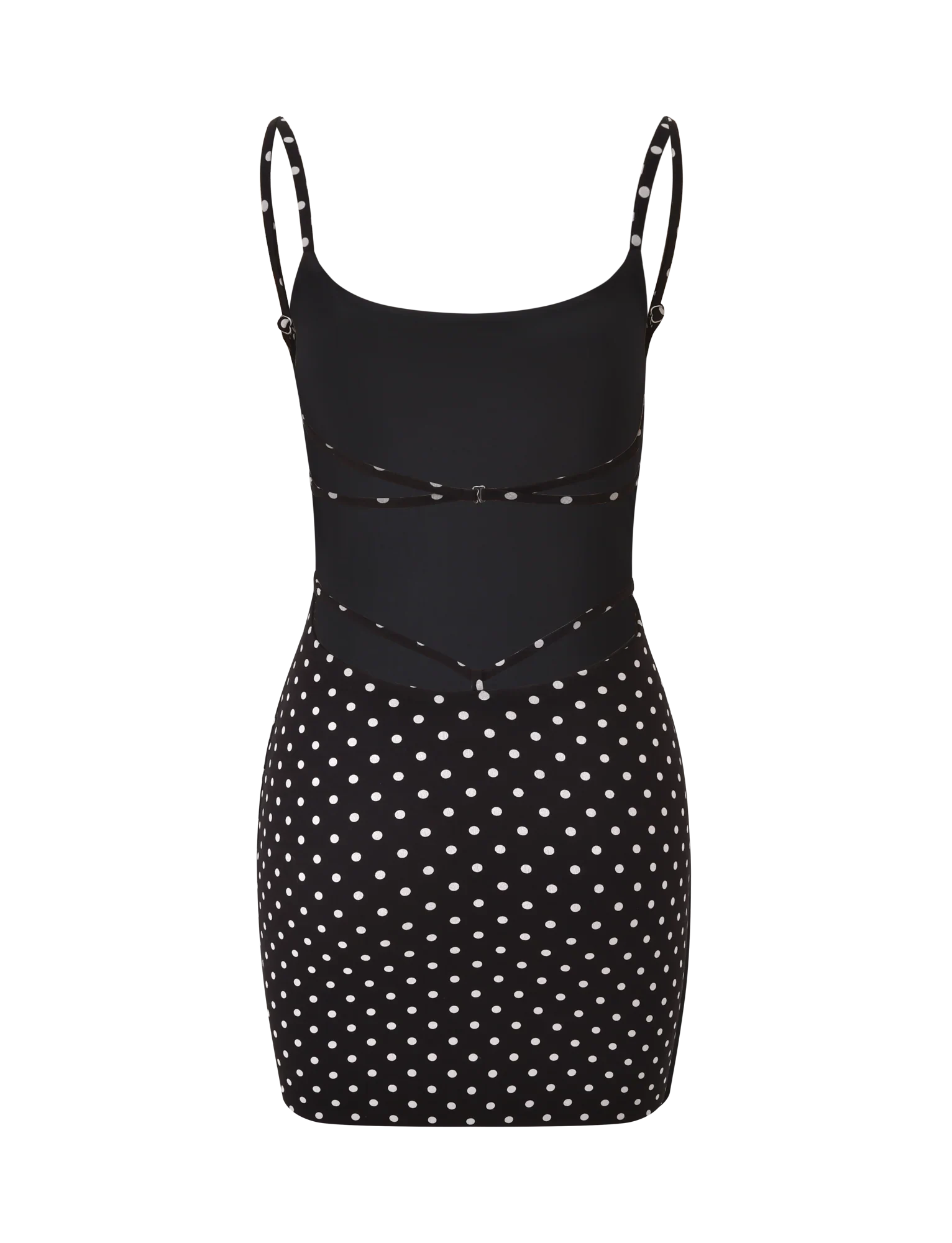 MINERVA MINI DRESS 2.0 - BLACK POLKA DOT
