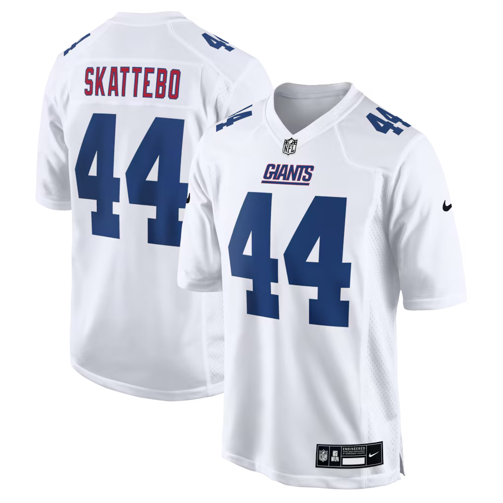 Men's New York Giants Cam Skattebo Nike White Fashion Game Jersey
