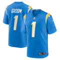 Number 1 Groom Los Angeles Chargers Nike Game Jersey - Powder Blue