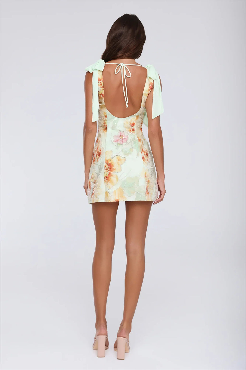 Floral Fling Mini Dress Green