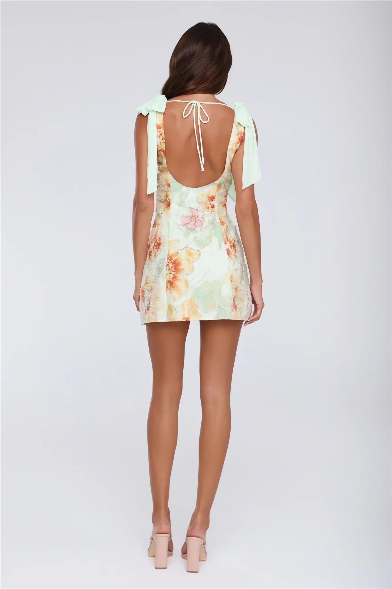 Floral Fling Mini Dress Green