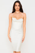 ivory corset slip dress