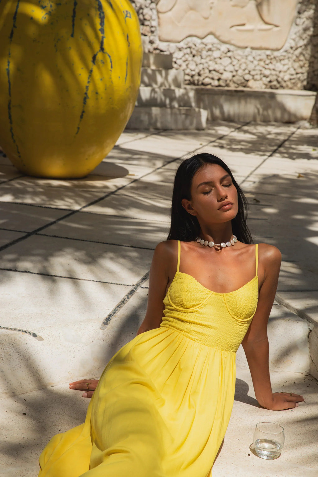 Blushing Lovers Maxi Dress Yellow