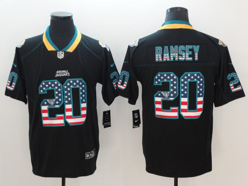 Men's Jacksonville Jaguars Jalen Ramsey #20 Black Player Game Jersey1