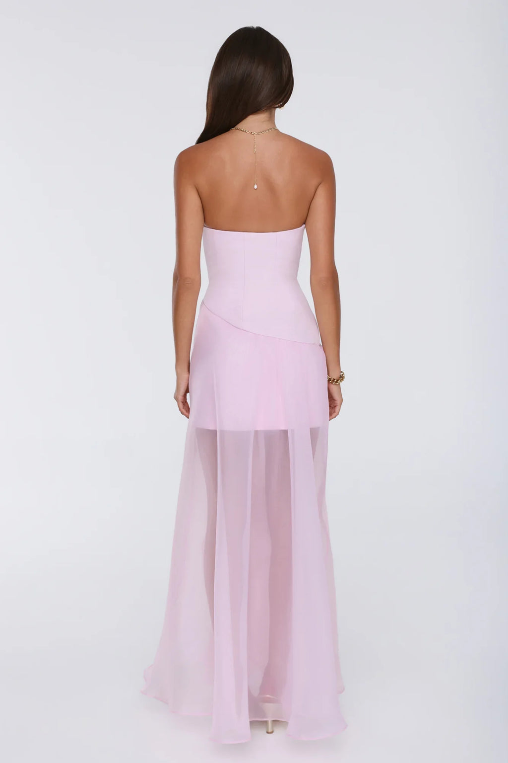 Romantic Everything Strapless Maxi Dress Pink