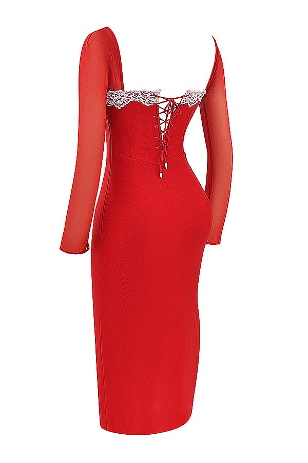scarlet corset dress
