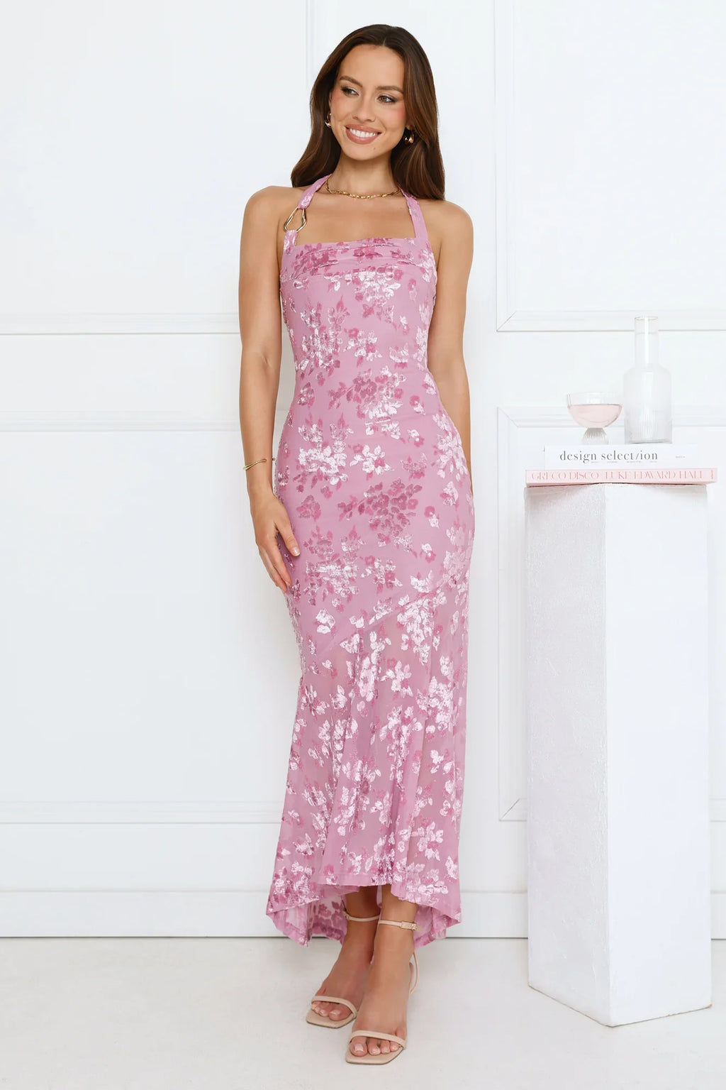 Soft Serenade Halter Maxi Dress Lilac