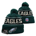 Philadelphia Eagles Pom Knit Hat-Midnight Green
