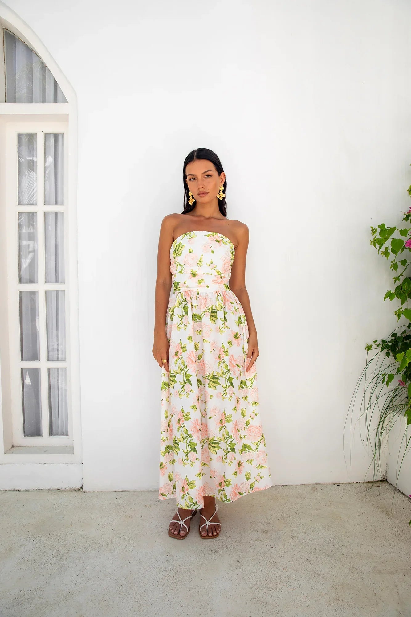 Bellissima Strapless Maxi Dress Pink
