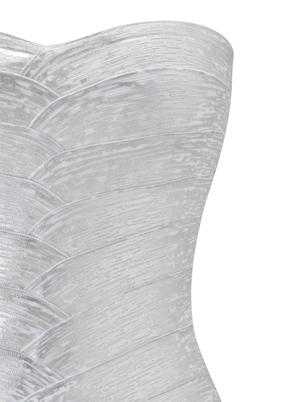 NIYA METALLIC BANDAGE DRESS - LIQUID SILVER
