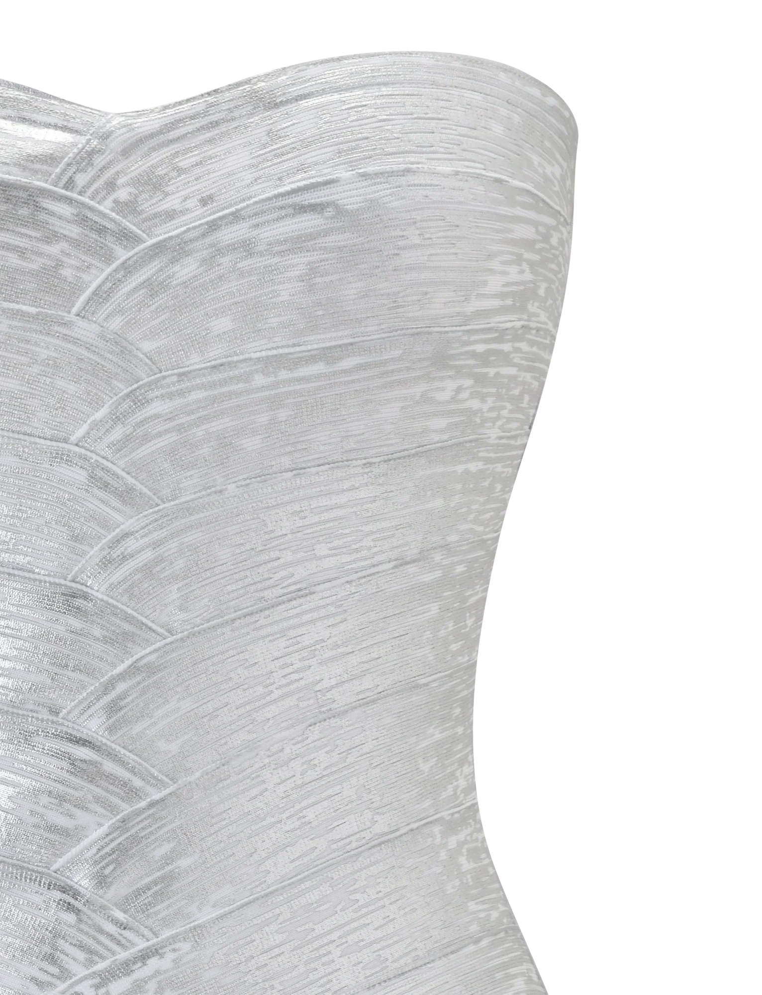NIYA METALLIC BANDAGE DRESS - LIQUID SILVER