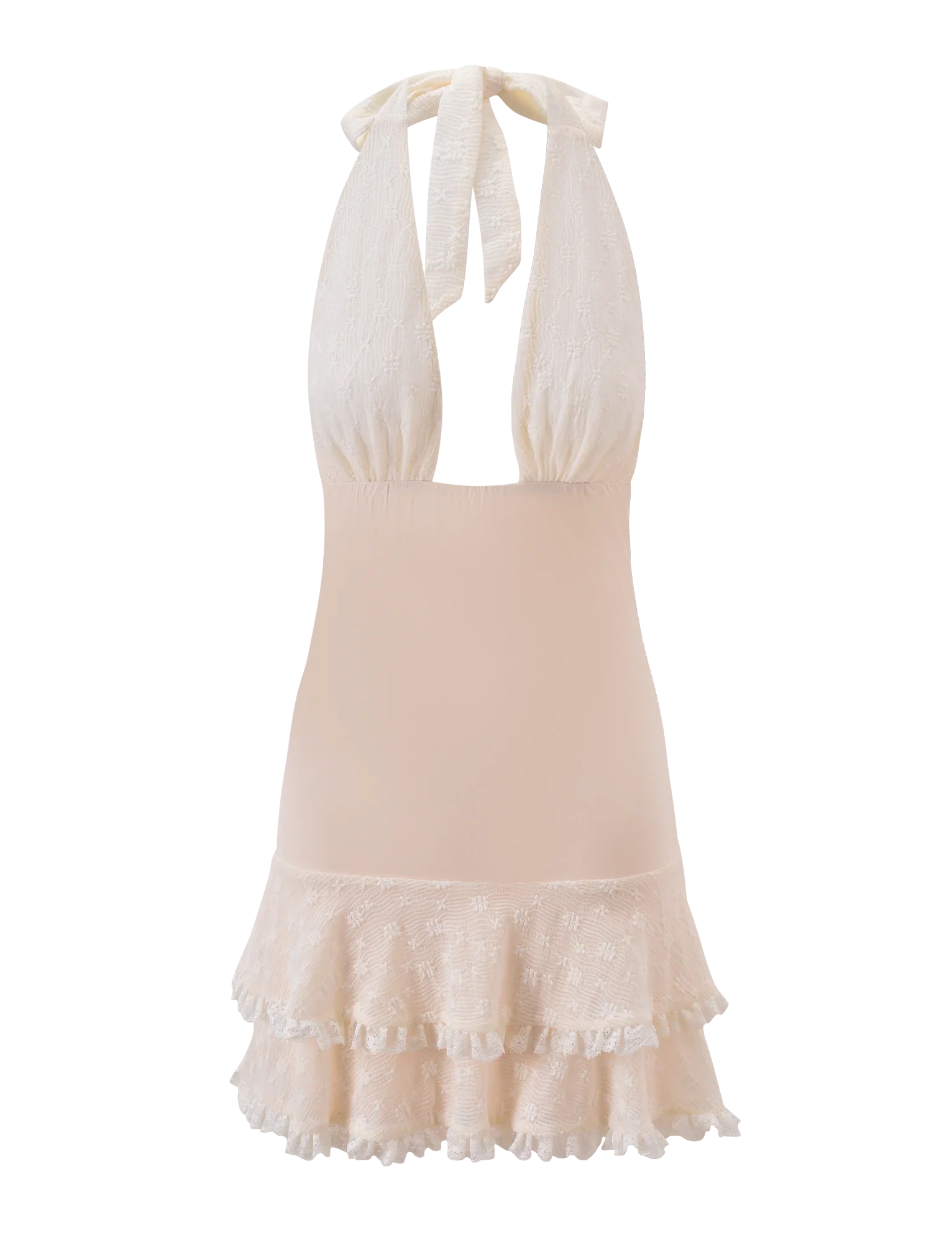 ANOUK RUFFLE MINI DRESS - CREAM