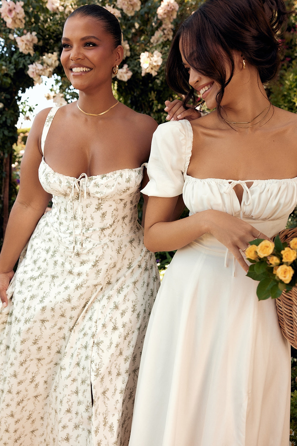 garden print bustier sundress