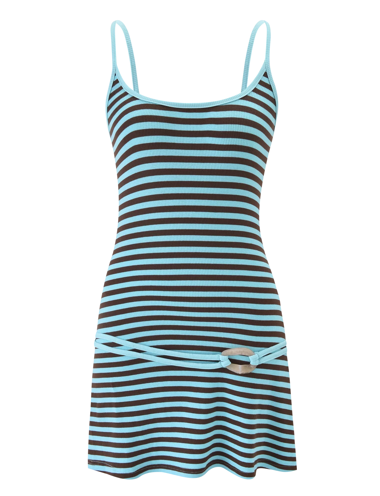 CELESTE MINI DRESS - BLUE STRIPE