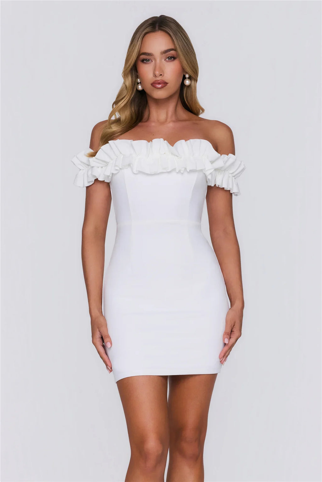 Show Off Style Mini Dress White