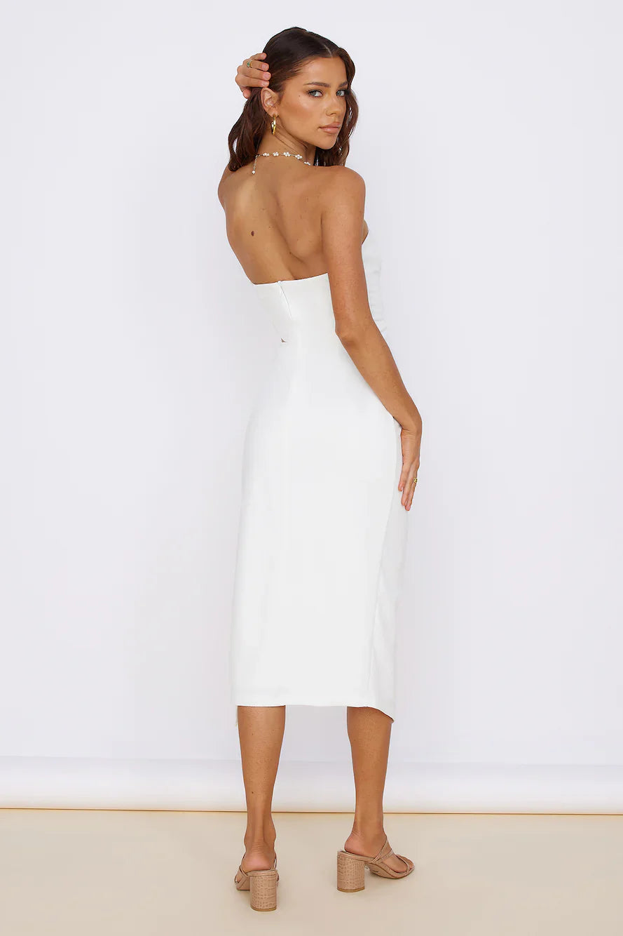 Love At First Sight Midi Dress White