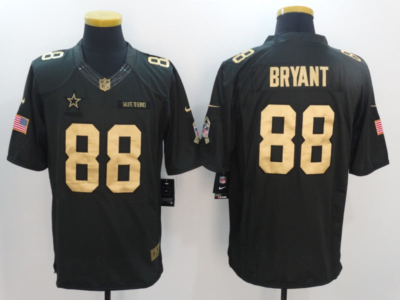 Men's Dallas Cowboys Dez Bryant #88 Black Game Player Jersey1