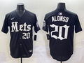 Men's New York Mets Pete Alonso #20 Black Game Player Jersey