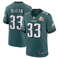 Men's Philadelphia Eagles Cooper DeJean Nike Midnight Green Super Bowl LIX Game Player Jersey
