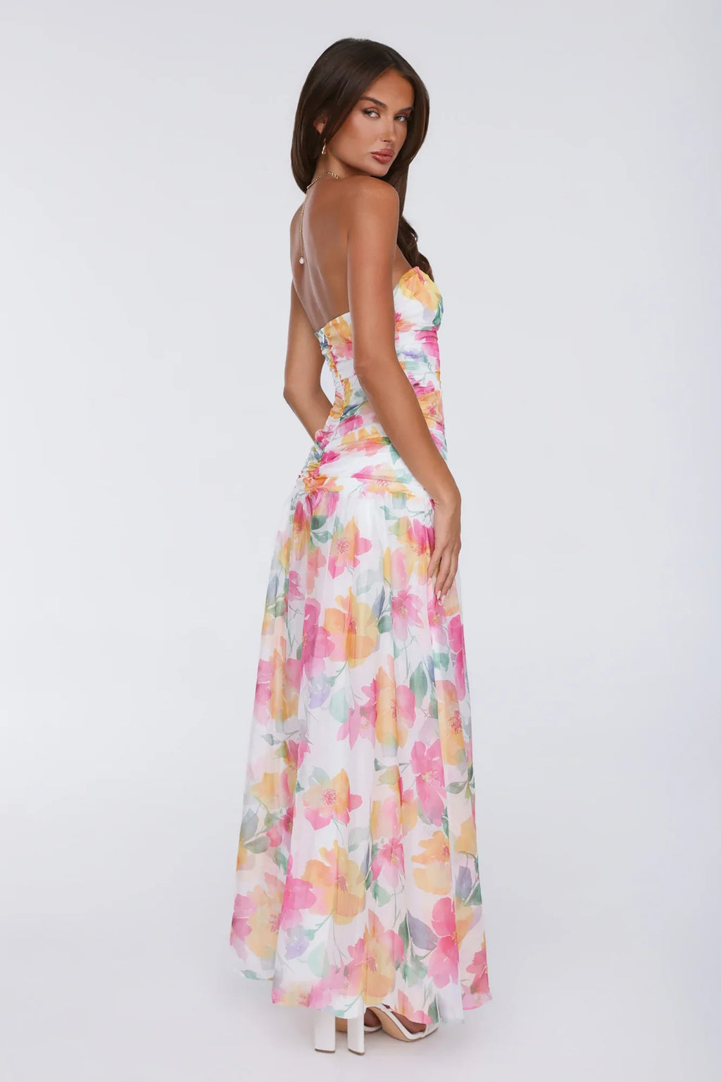 Pretty Much Perfect Strapless Maxi Dress Pink