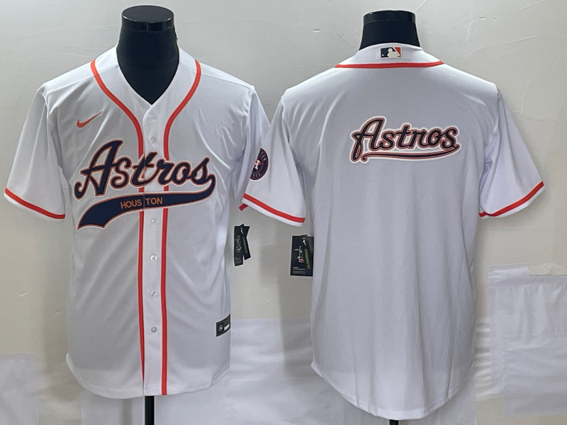 Men's Houston Astros White Replica Team Jersey1 Joint Edition