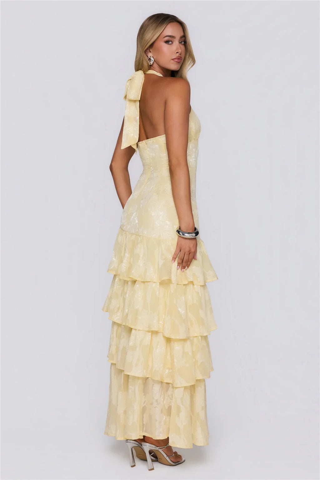 Mood Shift Halter Maxi Dress Yellow