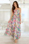 Floral Vibe Strapless Maxi Dress Floral