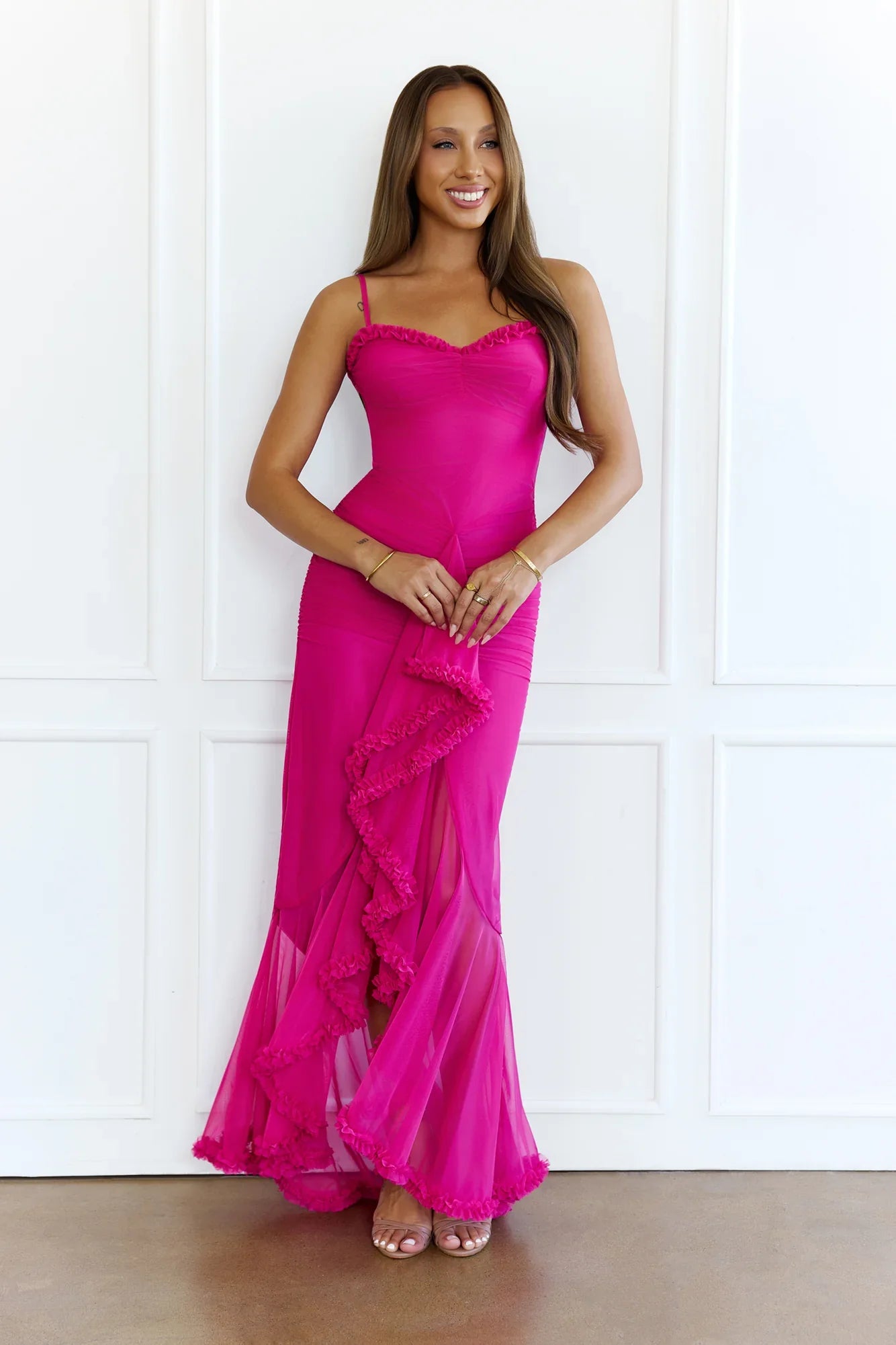The VIP Vibe Maxi Dress Fuchsia