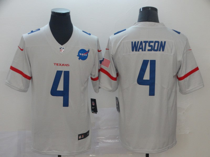 Men's Houston Texans Deshaun Watson #4 White City Edition Game Jersey1