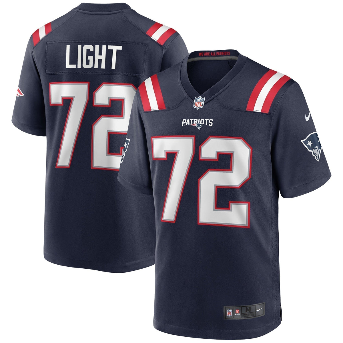 Matt Light New England Patriots Nike Game Retired   Jersey - Navy