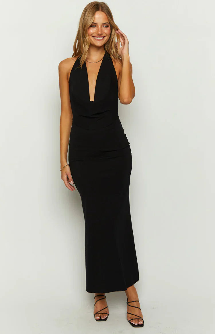 Aura Black Maxi Dress