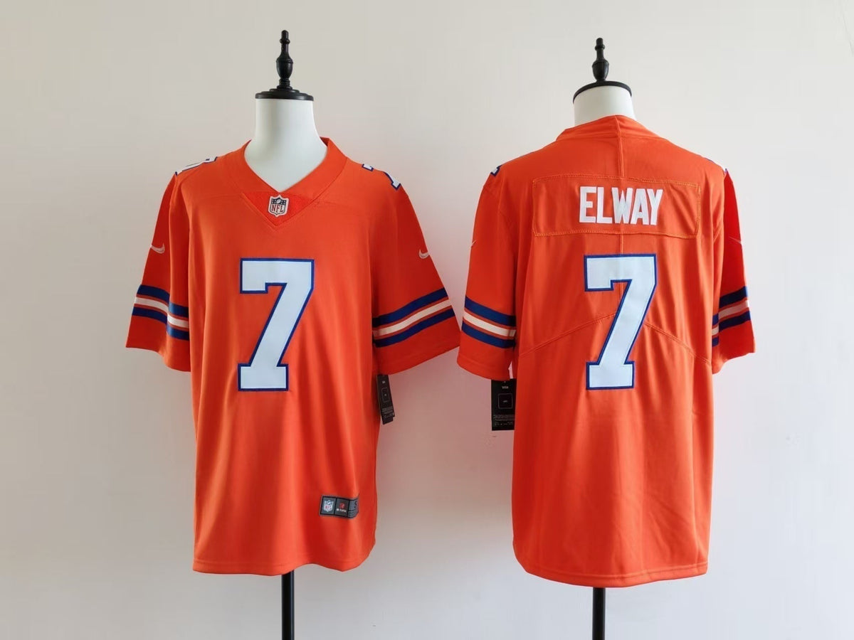 Men's Denver Broncos John Elway Jersey-Orange