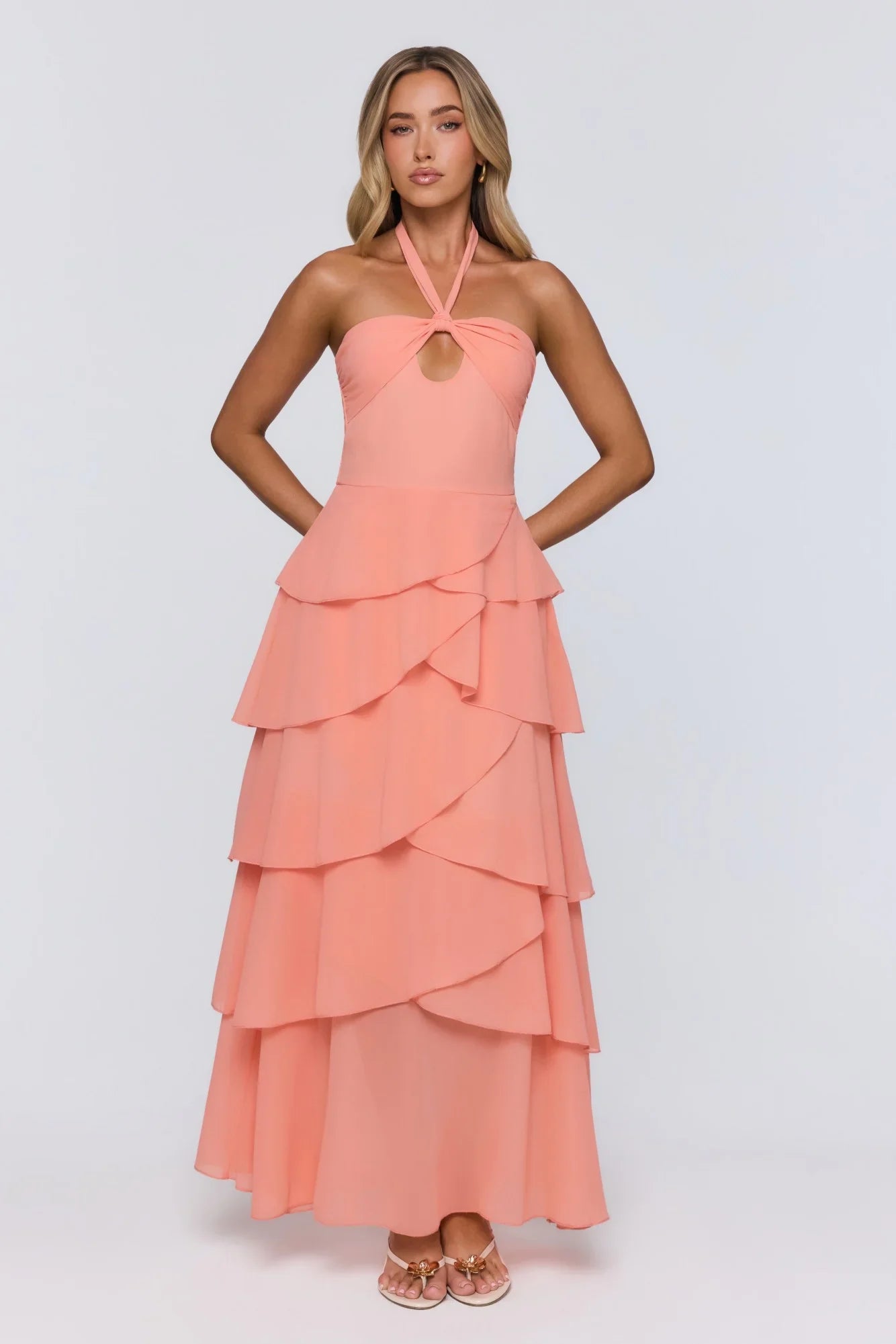 Lead Don’t Follow Maxi Dress Peach