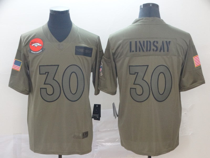 Men's Denver Broncos Phillip Lindsay #30 Brown Jersey1