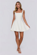 Starlit Secrets Tweed Mini Dress Cream