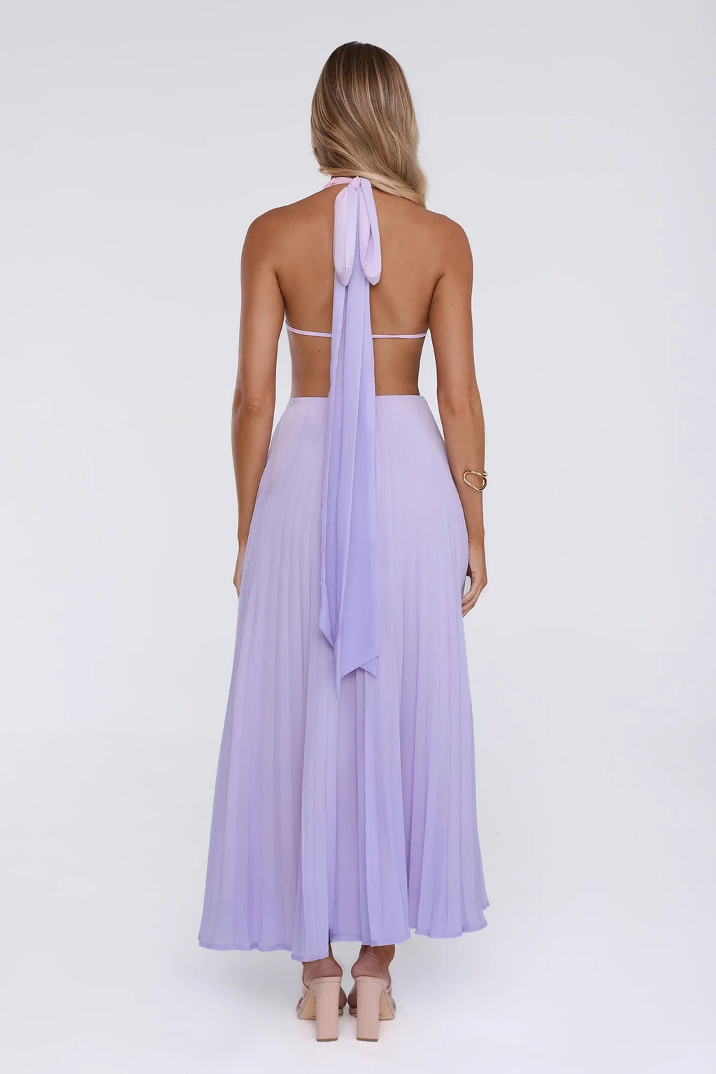 Chic Energy Shift Halter Maxi Dress Purple