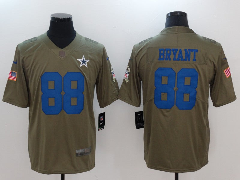 Men's Dallas Cowboys Dez Bryant #88 Brown Game Jersey1
