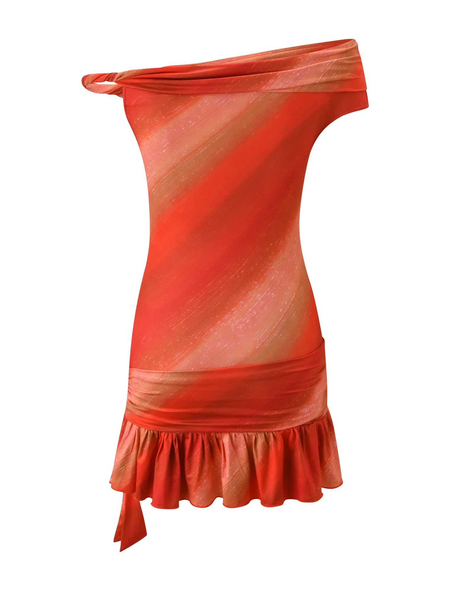 HAELO MINI DRESS - SUNRISE GLITTER STRIPE