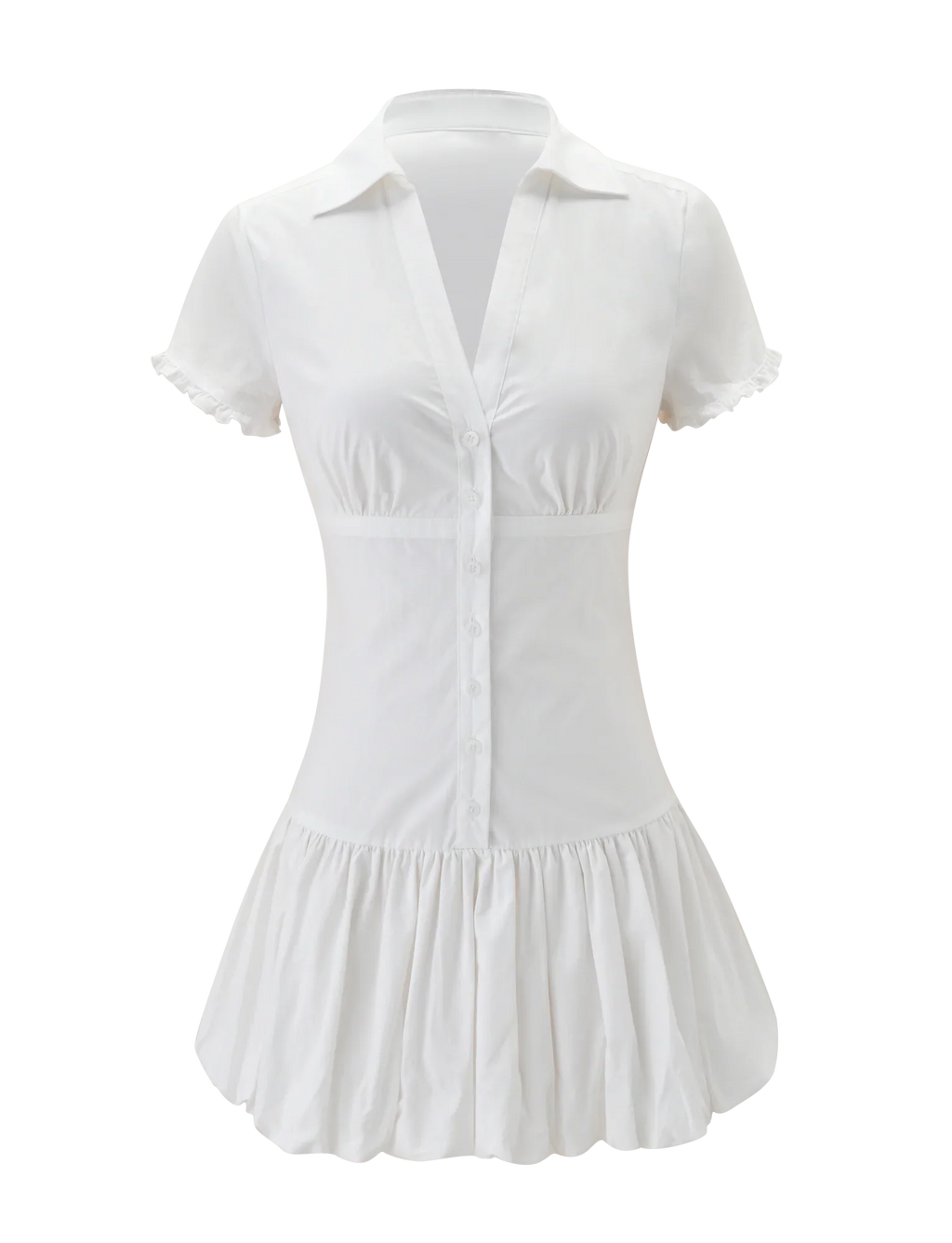 VALERIE BUBBLE DRESS - WHITE