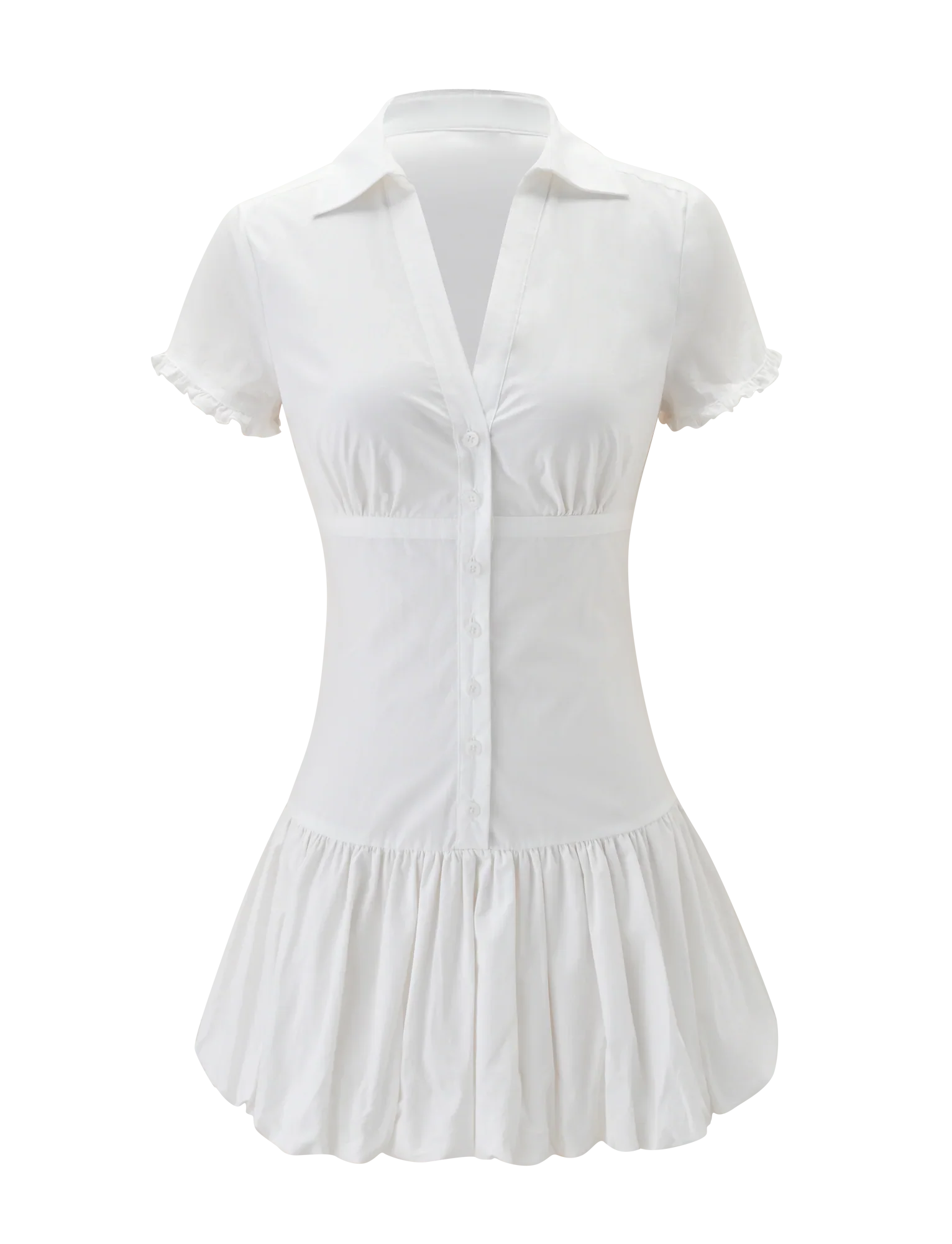 VALERIE BUBBLE DRESS - WHITE