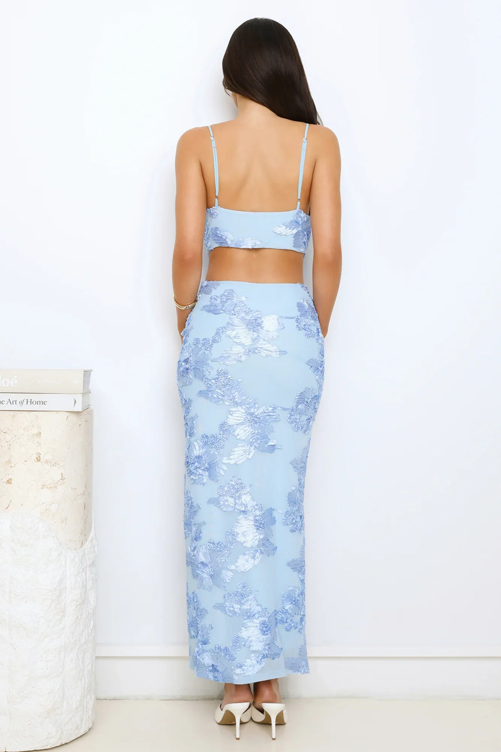 Iconic Instincts Mesh Maxi Dress Blue