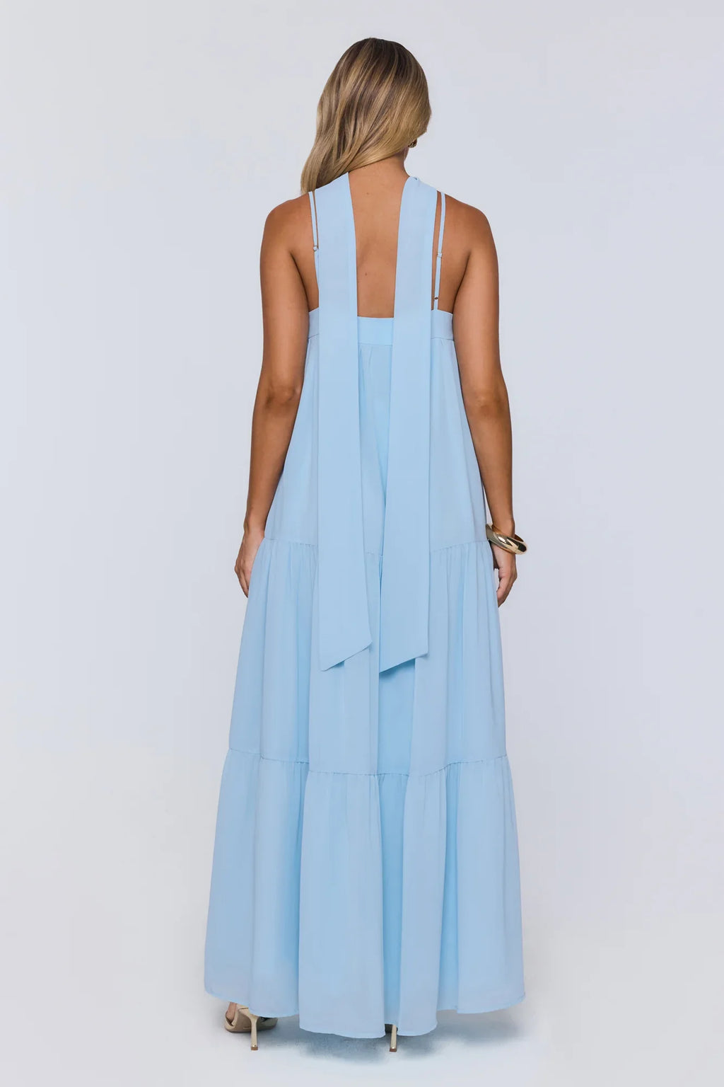 Flowing Sea Maxi Dress Blue