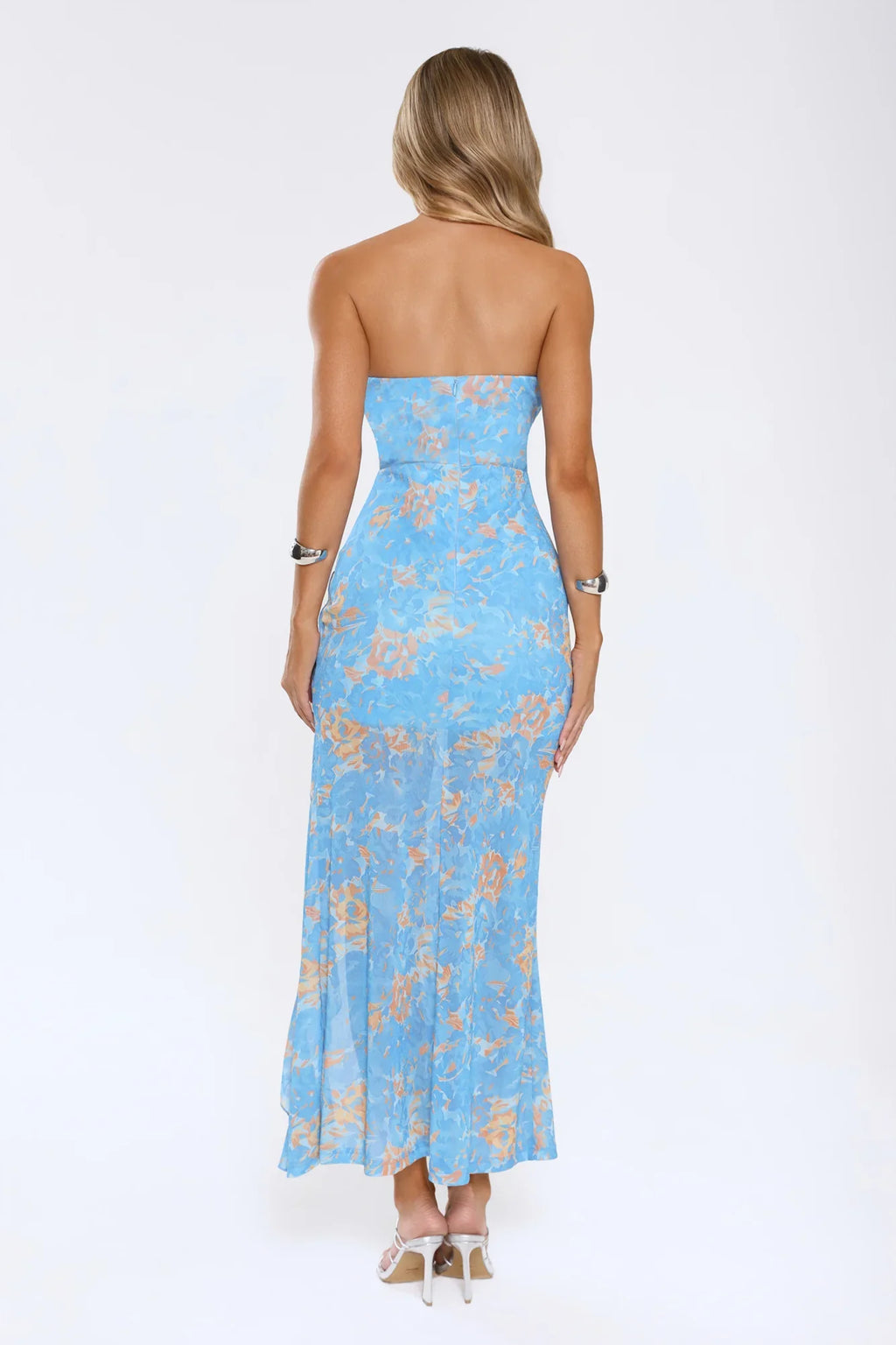Feelings Like This Strapless Maxi Dress Blue