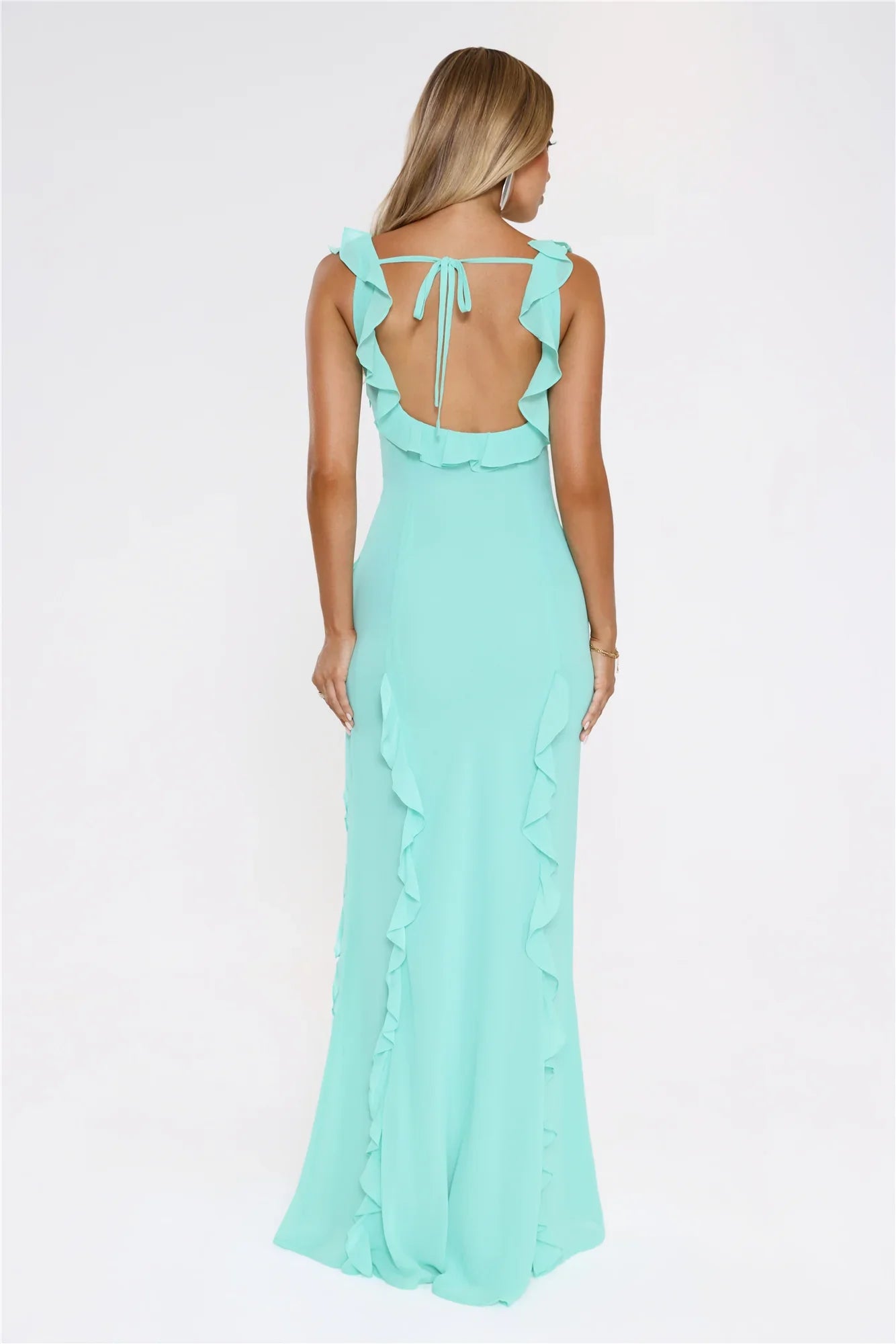 All Night Affair Maxi Dress Turquoise