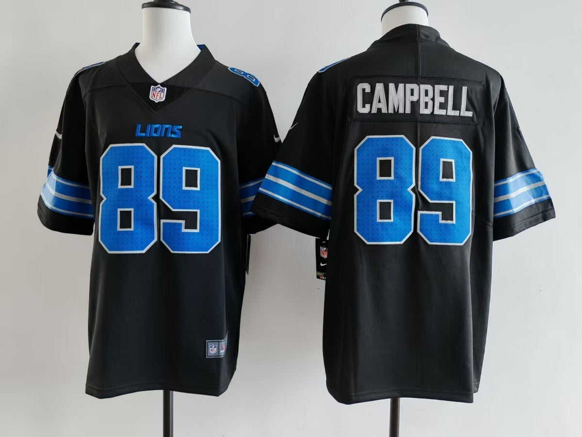 Men's Detroit Lions Dan Campbell Jersey -  Black