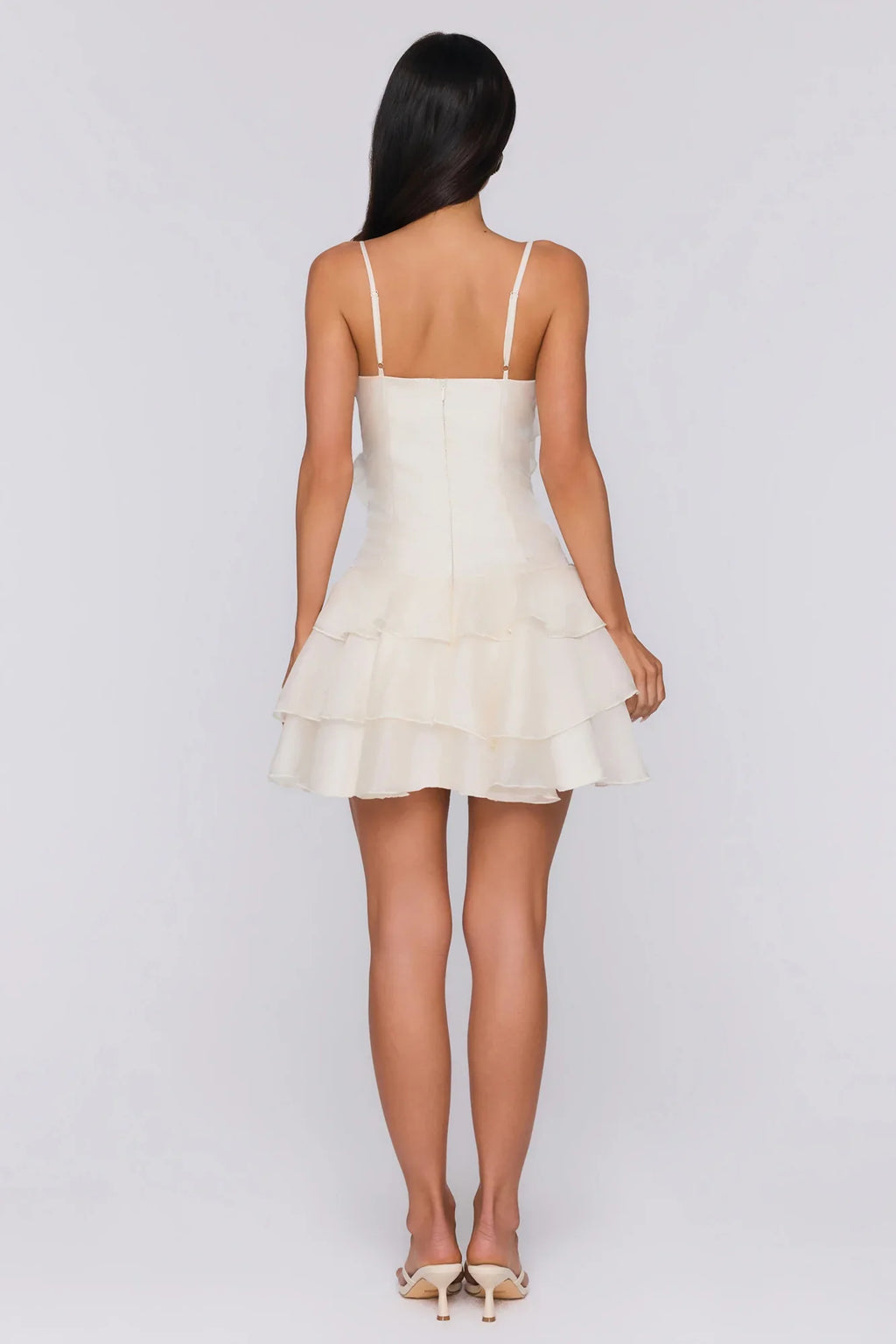 Softly Poised Mini Dress Cream