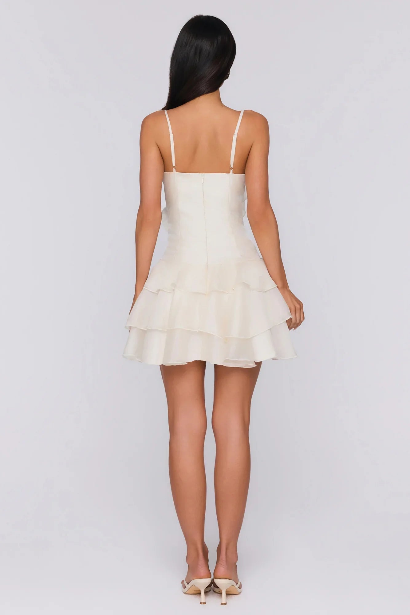 Softly Poised Mini Dress Cream